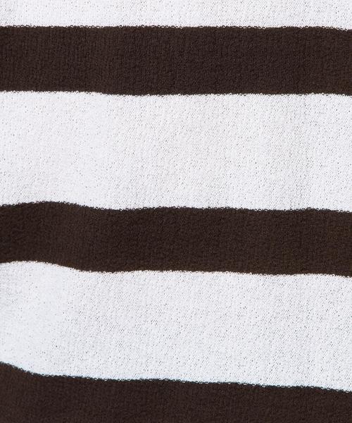 green label relaxing（グリーンレーベルリラクシング）の「CREPE BORDER C/N SS②　Tシャツ ◆（Tシャツ/カットソー・メンズ・コバルトブルー/ブラック/ネイビー/ブラウン・MEDIUM/LARGE/SMALL）」の16枚目の写真