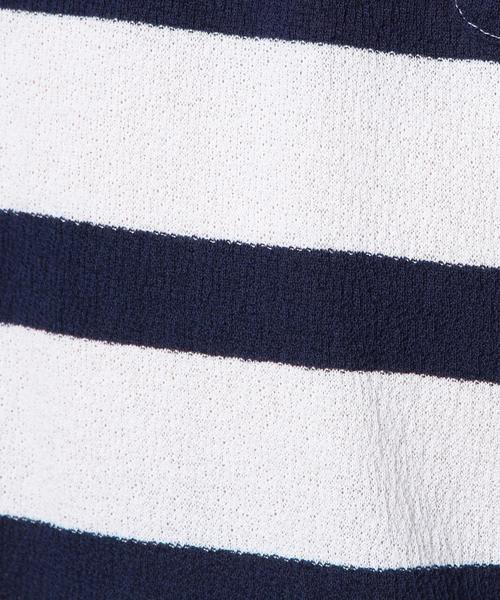 green label relaxing（グリーンレーベルリラクシング）の「CREPE BORDER C/N SS②　Tシャツ ◆（Tシャツ/カットソー・メンズ・コバルトブルー/ブラック/ネイビー/ブラウン・MEDIUM/LARGE/SMALL）」の18枚目の写真