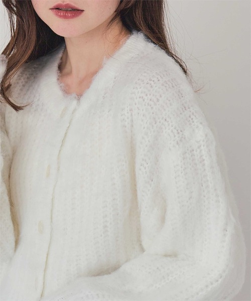 モヘアライクシャギーニットカーディガン（カーディガン/ボレロ