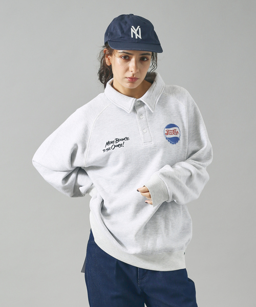 DISCUS ATHLETIC(ディスカス アスレチック)の「【DISCUS ATHLETIC / ディスカス アスレチック】PEPSI コラボ Polo Sweat / ポロスウェット(スウェット・メンズ・ホワイト系その他/ネイビー/ブラック・M/L/XL)」の2枚目の写真