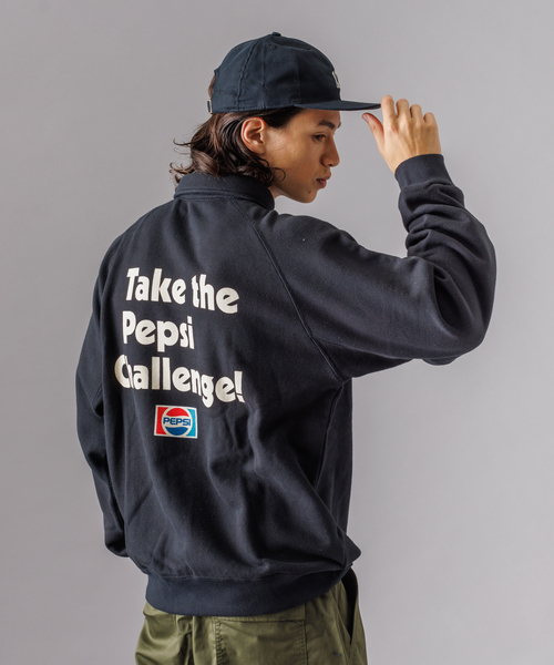 DISCUS ATHLETIC(ディスカス アスレチック)の「【DISCUS ATHLETIC / ディスカス アスレチック】PEPSI コラボ Polo Sweat / ポロスウェット(スウェット・メンズ・ホワイト系その他/ネイビー/ブラック・M/L/XL)」の1枚目の写真