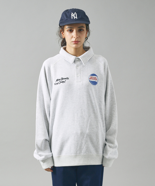 DISCUS ATHLETIC(ディスカス アスレチック)の「【DISCUS ATHLETIC / ディスカス アスレチック】PEPSI コラボ Polo Sweat / ポロスウェット(スウェット・メンズ・ホワイト系その他/ネイビー/ブラック・M/L/XL)」の5枚目の写真