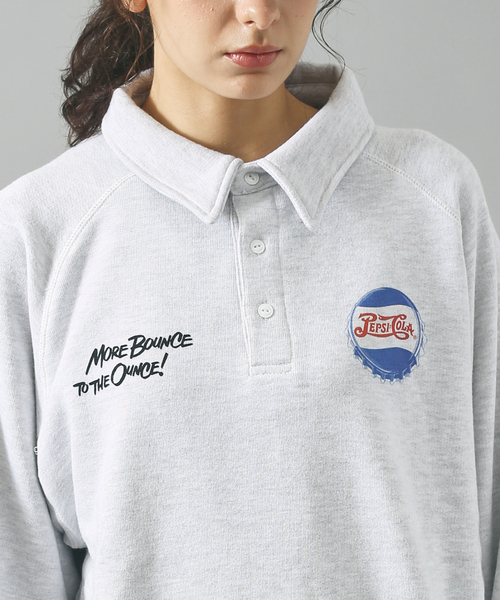 DISCUS ATHLETIC(ディスカス アスレチック)の「【DISCUS ATHLETIC / ディスカス アスレチック】PEPSI コラボ Polo Sweat / ポロスウェット(スウェット・メンズ・ホワイト系その他/ネイビー/ブラック・M/L/XL)」の8枚目の写真
