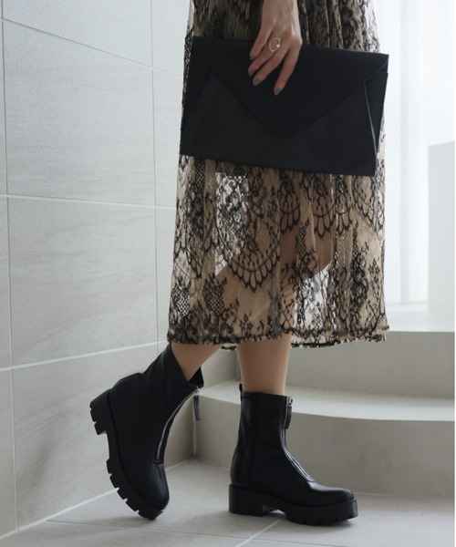 VIVIAN（ヴィヴィアン）の「厚底センタージップストレッチブーツ（ブーツ・レディース・アイボリー/ブラック/グレー・LL/M/S/L）」の19枚目の写真