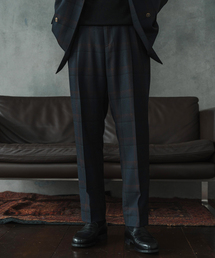 EDIFICE | E.フレンチ ツータック テーパードパンツ チェック(スラックス)