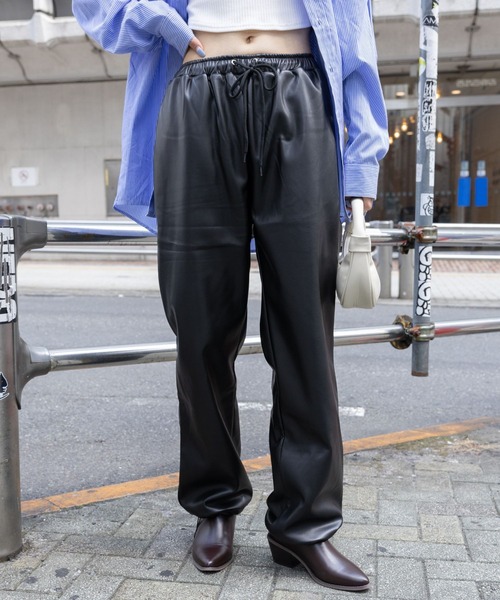 3.3 Field Trip （3.3フィールドトリップ）の「3.3 Field Trip／レザージョガーパンツ  2977530（その他パンツ・レディース・ベージュ/ブラック・SMALL）」の11枚目の写真