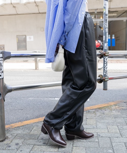 3.3 Field Trip （3.3フィールドトリップ）の「3.3 Field Trip／レザージョガーパンツ  2977530（その他パンツ・レディース・ベージュ/ブラック・SMALL）」の12枚目の写真