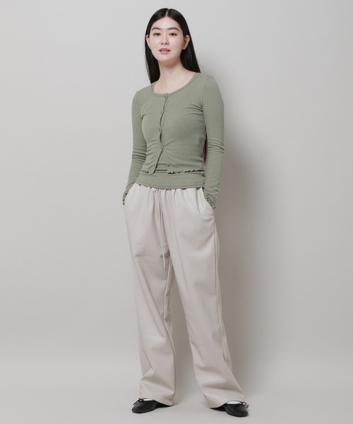 3.3 Field Trip （3.3フィールドトリップ）の「3.3 Field Trip／レザージョガーパンツ  2977530（その他パンツ・レディース・ベージュ/ブラック・SMALL）」の14枚目の写真