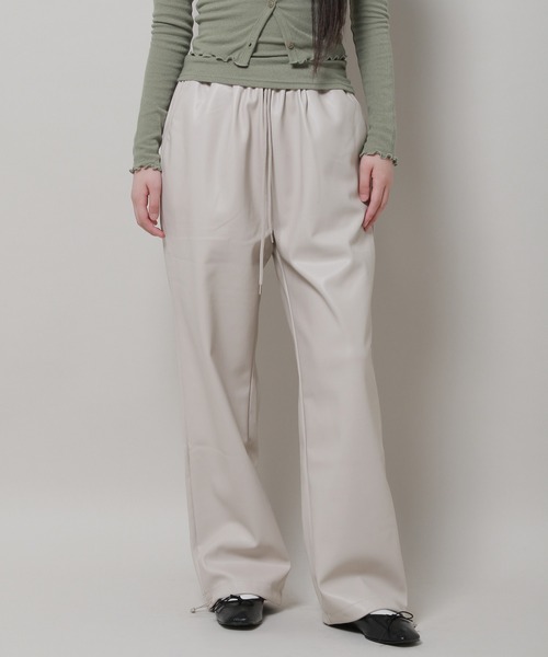 3.3 Field Trip （3.3フィールドトリップ）の「3.3 Field Trip／レザージョガーパンツ  2977530（その他パンツ・レディース・ベージュ/ブラック・SMALL）」の20枚目の写真