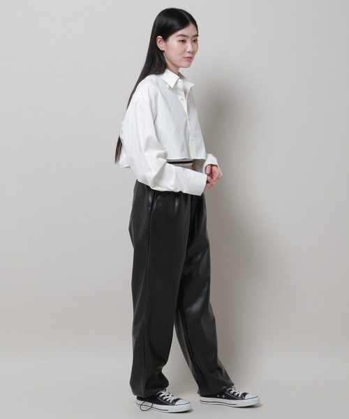 3.3 Field Trip （3.3フィールドトリップ）の「3.3 Field Trip／レザージョガーパンツ  2977530（その他パンツ・レディース・ベージュ/ブラック・SMALL）」の21枚目の写真