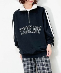 TC 裏毛 ハーフZIP 袖ライン PO レディース メンズ