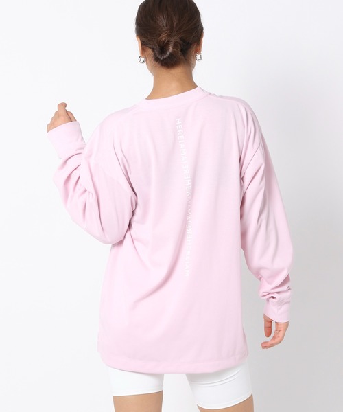 HEREIAM（ヘレイアム）の「【HEREIAM】速乾／ミラーロゴロングスリーブ（ユニセックス）（Tシャツ/カットソー・レディース・ブラック/ライトピンク/ホワイト/ライトグレー・MEDIUM/LARGE）」の4枚目の写真