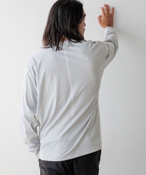 HEREIAM（ヘレイアム）の「【HEREIAM】速乾／ミラーロゴロングスリーブ（ユニセックス）（Tシャツ/カットソー・レディース・ブラック/ライトピンク/ホワイト/ライトグレー・MEDIUM/LARGE）」の3枚目の写真