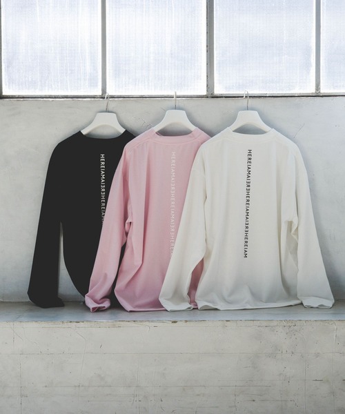 HEREIAM（ヘレイアム）の「【HEREIAM】速乾／ミラーロゴロングスリーブ（ユニセックス）（Tシャツ/カットソー・レディース・ブラック/ライトピンク/ホワイト/ライトグレー・MEDIUM/LARGE）」の14枚目の写真
