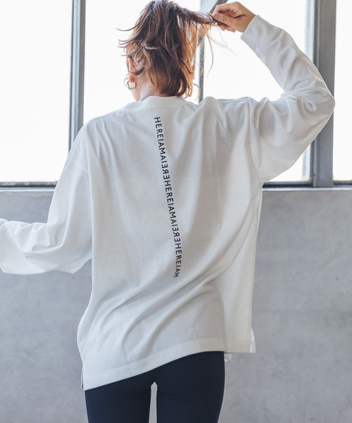 HEREIAM（ヘレイアム）の「【HEREIAM】速乾／ミラーロゴロングスリーブ（ユニセックス）（Tシャツ/カットソー・レディース・ブラック/ライトピンク/ホワイト/ライトグレー・MEDIUM/LARGE）」の16枚目の写真