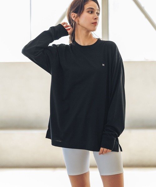 HEREIAM（ヘレイアム）の「【HEREIAM】速乾／ミラーロゴロングスリーブ（ユニセックス）（Tシャツ/カットソー・レディース・ブラック/ライトピンク/ホワイト/ライトグレー・MEDIUM/LARGE）」の19枚目の写真