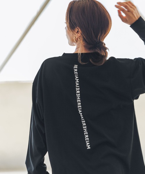 HEREIAM（ヘレイアム）の「【HEREIAM】速乾／ミラーロゴロングスリーブ（ユニセックス）（Tシャツ/カットソー・レディース・ブラック/ライトピンク/ホワイト/ライトグレー・MEDIUM/LARGE）」の20枚目の写真