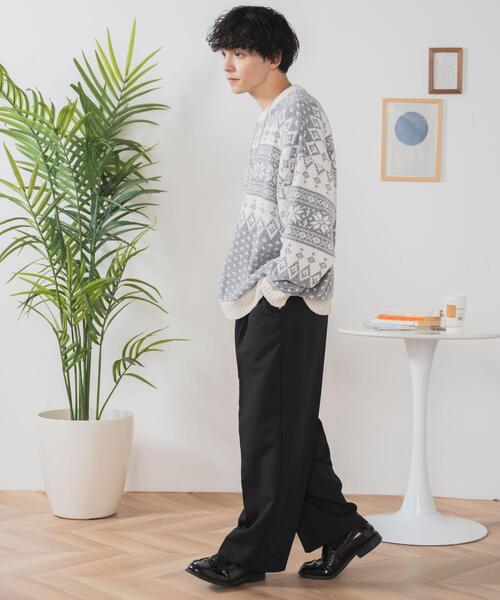 WEGO(ウィゴー)の「WEGO/ベロアモール総柄プルオーバー(ニット/セーター・メンズ・その他3/その他2/その他4/その他1・LARGE/MEDIUM)」の6枚目の写真