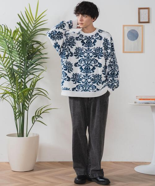 WEGO(ウィゴー)の「WEGO/ベロアモール総柄プルオーバー(ニット/セーター・メンズ・その他3/その他2/その他4/その他1・LARGE/MEDIUM)」の8枚目の写真