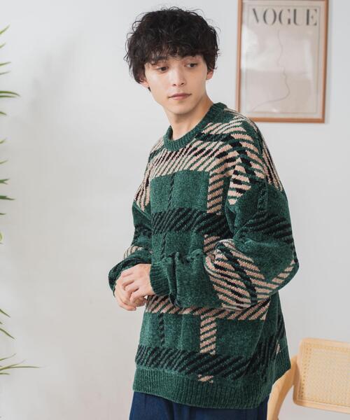 WEGO(ウィゴー)の「WEGO/ベロアモール総柄プルオーバー(ニット/セーター・メンズ・その他3/その他2/その他4/その他1・LARGE/MEDIUM)」の14枚目の写真