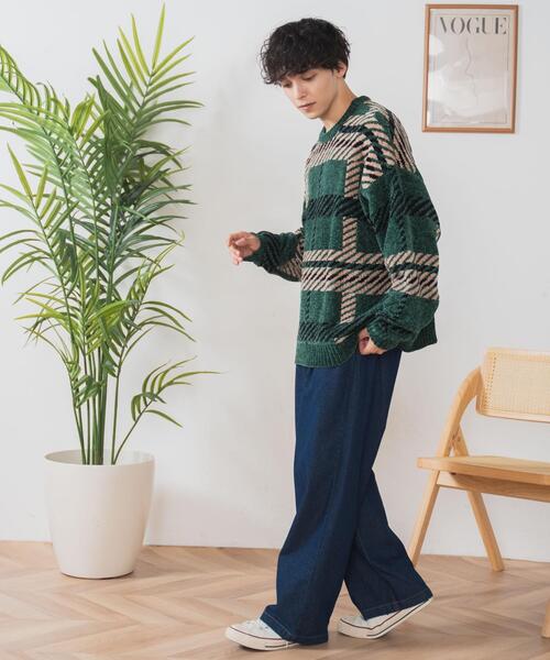 WEGO(ウィゴー)の「WEGO/ベロアモール総柄プルオーバー(ニット/セーター・メンズ・その他3/その他2/その他4/その他1・LARGE/MEDIUM)」の15枚目の写真