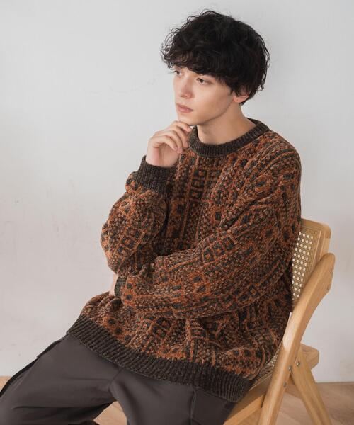 WEGO(ウィゴー)の「WEGO/ベロアモール総柄プルオーバー(ニット/セーター・メンズ・その他3/その他2/その他4/その他1・LARGE/MEDIUM)」の21枚目の写真