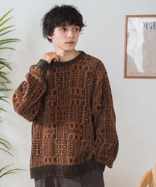 WEGO(ウィゴー)の「WEGO/ベロアモール総柄プルオーバー(ニット/セーター・メンズ・その他3/その他2/その他4/その他1・LARGE/MEDIUM)」の19枚目の写真