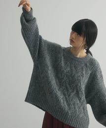 a.ケーブルニットプルオーバー