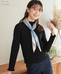 【大きいサイズ】【選べる2type】 フリルニットトップス