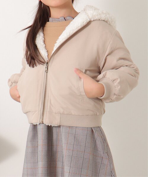 ikka（イッカ）の「リバーシブルボアブルゾン（120~160cm）（ブルゾン・キッズ・ダークグレー/ベージュ/オリーブ・140/160/130/150/120）」の10枚目の写真