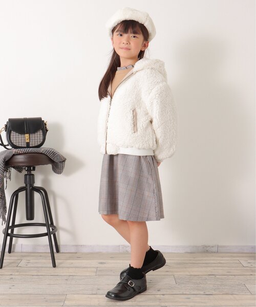 ikka（イッカ）の「リバーシブルボアブルゾン（120~160cm）（ブルゾン・キッズ・ダークグレー/ベージュ/オリーブ・140/160/130/150/120）」の12枚目の写真