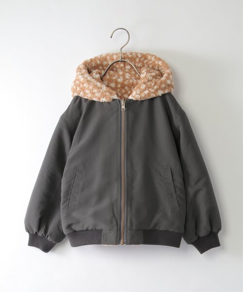 ikka（イッカ）の「リバーシブルボアブルゾン（120~160cm）（ブルゾン・キッズ・ダークグレー/ベージュ/オリーブ・140/160/130/150/120）」の13枚目の写真