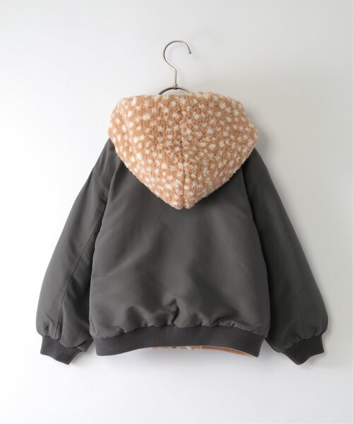 ikka（イッカ）の「リバーシブルボアブルゾン（120~160cm）（ブルゾン・キッズ・ダークグレー/ベージュ/オリーブ・140/160/130/150/120）」の14枚目の写真