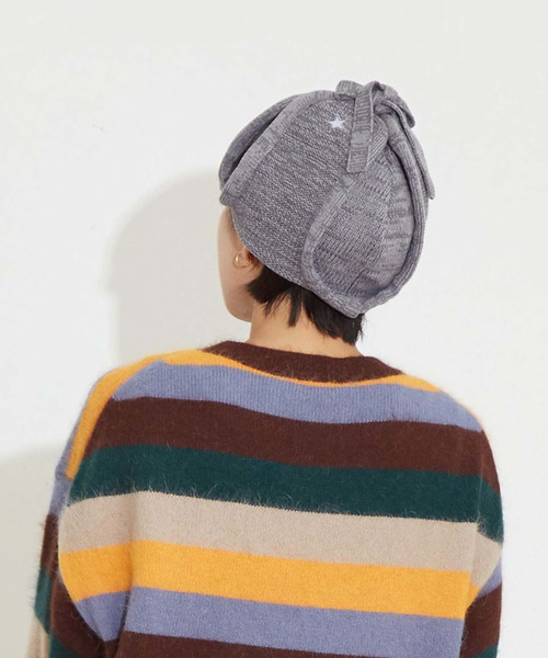 CONVERSE TOKYO(コンバーストウキョウ)の「FLIGHT KNIT CAP(ニットキャップ/ビーニー・レディース・ブラック/グレー/ベージュ・FREE)」の6枚目の写真