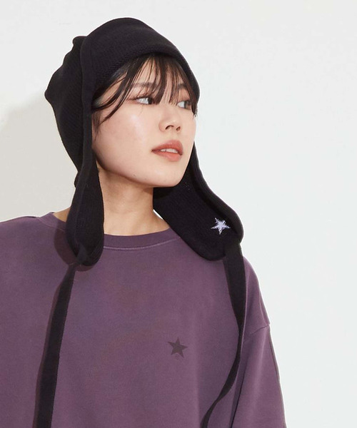 CONVERSE TOKYO(コンバーストウキョウ)の「FLIGHT KNIT CAP(ニットキャップ/ビーニー・レディース・ブラック/グレー/ベージュ・FREE)」の9枚目の写真