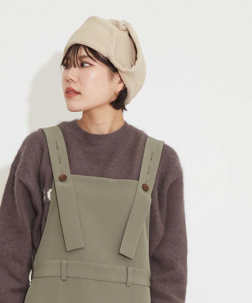 CONVERSE TOKYO(コンバーストウキョウ)の「FLIGHT KNIT CAP(ニットキャップ/ビーニー・レディース・ブラック/グレー/ベージュ・FREE)」の12枚目の写真