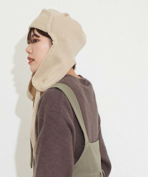 CONVERSE TOKYO(コンバーストウキョウ)の「FLIGHT KNIT CAP(ニットキャップ/ビーニー・レディース・ブラック/グレー/ベージュ・FREE)」の15枚目の写真