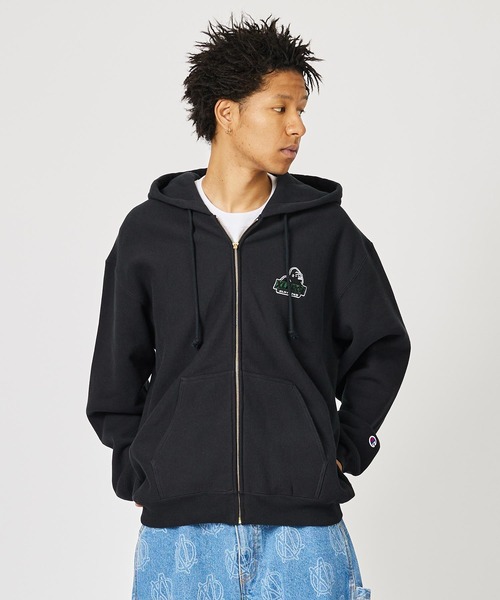 Champion（チャンピオン）の「XLARGE×Champion REVERSE WEAVE  FULL-ZIP HOODED SWEAT（パーカー・メンズ・ネイビー/グリーン/アッシュ/ブラック・X-LARGE/MEDIUM/SMALL/LARGE）」の9枚目の写真