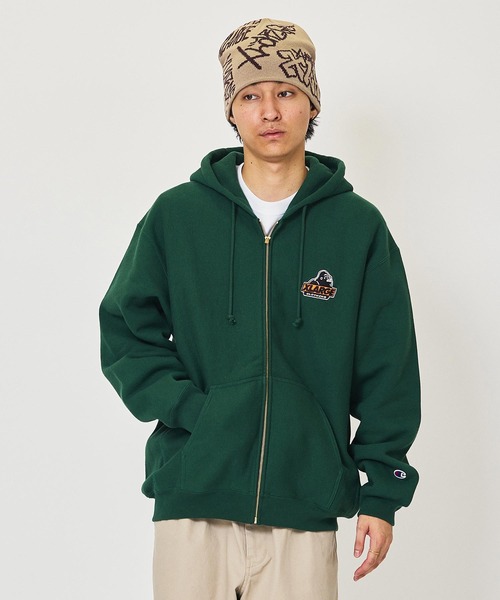 Champion（チャンピオン）の「XLARGE×Champion REVERSE WEAVE  FULL-ZIP HOODED SWEAT（パーカー・メンズ・ネイビー/グリーン/アッシュ/ブラック・X-LARGE/MEDIUM/SMALL/LARGE）」の12枚目の写真