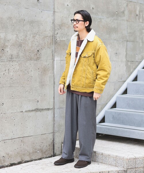 Lee（リー）の「LEE × B:MING by BEAMS / 別注 コーデュロイ ストームライダー（ブルゾン・メンズ・マスタード/ブラック・SMALL/MEDIUM/LARGE）」の14枚目の写真