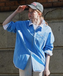 MILKFED. | STRIPED ZIP UP SHIRT(シャツ/ブラウス)
