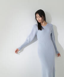 ◇フォルムリブニットワンピース
