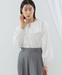 Ray BEAMS | Ray BEAMS /フリル ビッグスクエアカラー シャツ(シャツ/ブラウス)