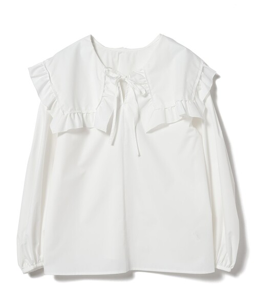 Ray BEAMS（レイビームス）の「Ray BEAMS / フリル ビッグスクエアカラー シャツ（シャツ/ブラウス・レディース・ホワイト/ブラック・ONE SIZE）」の22枚目の写真