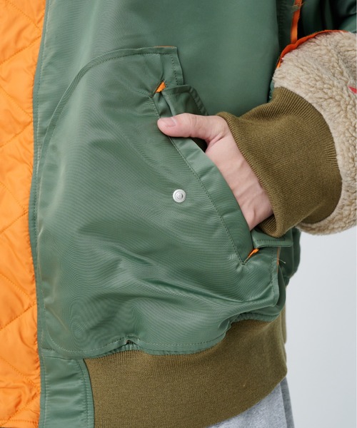 DISCOVERED(ディスカバード)の「BOA SLEEVE MA-1(ブルゾン・メンズ・ホワイト/カーキ・1/3)」の6枚目の写真