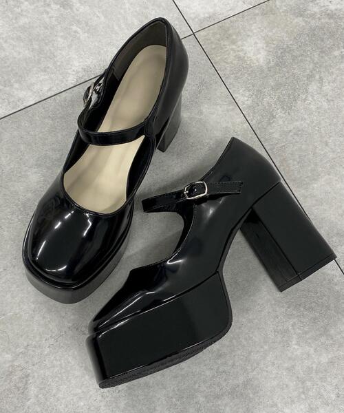 WEGO（ウィゴー）の「WEGO/ボリュームヒールストラップシューズ（ドレスシューズ・レディース・ブラック系その他/ブラック・MEDIUM/LARGE）」の11枚目の写真