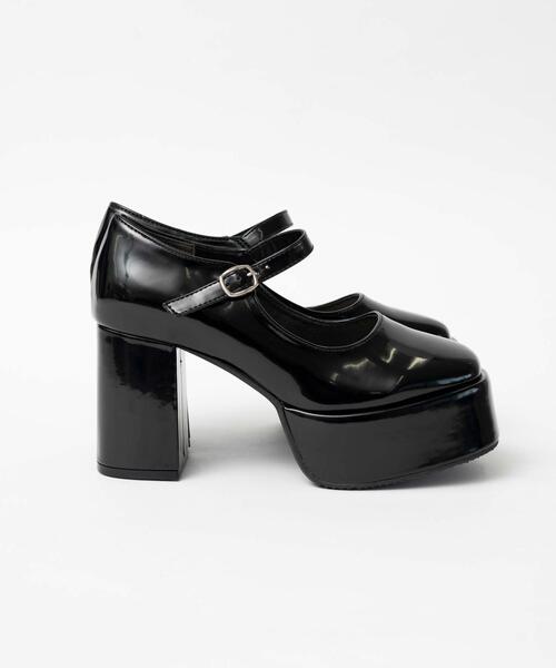 WEGO（ウィゴー）の「WEGO/ボリュームヒールストラップシューズ（ドレスシューズ・レディース・ブラック系その他/ブラック・MEDIUM/LARGE）」の17枚目の写真