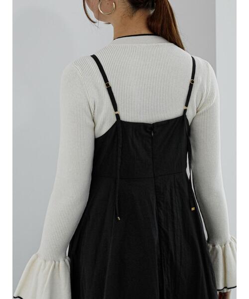 Te chichi（テチチ）の「ワッシャータフタバルーンキャミワンピース（ワンピース・レディース・ブラック/ブラウン・F）」の8枚目の写真