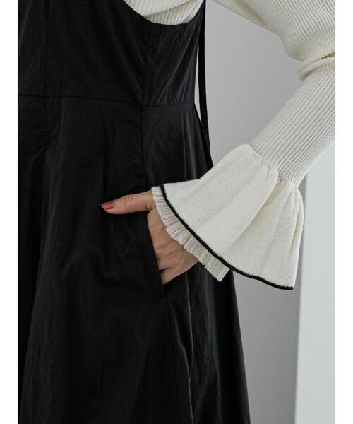 Te chichi（テチチ）の「ワッシャータフタバルーンキャミワンピース（ワンピース・レディース・ブラック/ブラウン・F）」の10枚目の写真