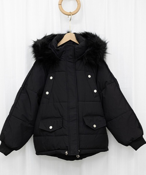 Miniministore(ミニミニストア)の「ダウンコート フードエコダウンジャケット(ブルゾン・レディース・ブラック/ミント/アイボリー・XL/L)」の22枚目の写真